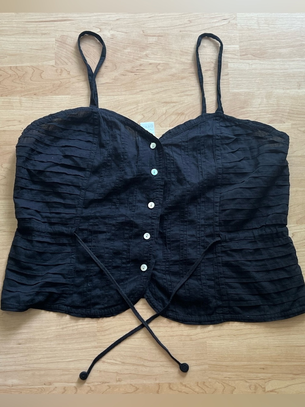 VINTAGE ANOKHI for TIMBUKTU cotton gauze tank XL